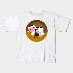 Milking Boy Kids T-Shirt